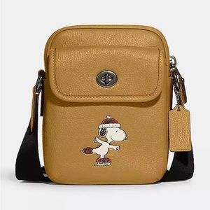 NWT Coach X Peanuts Heritage crossbody with Snoopy motif